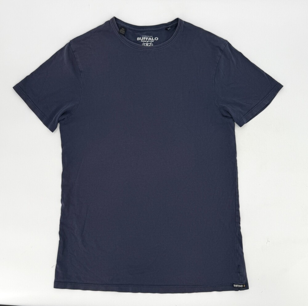 Buffalo David Bitton Shirt Mens Small Navy Blue T-Shirt Tactical PUllover